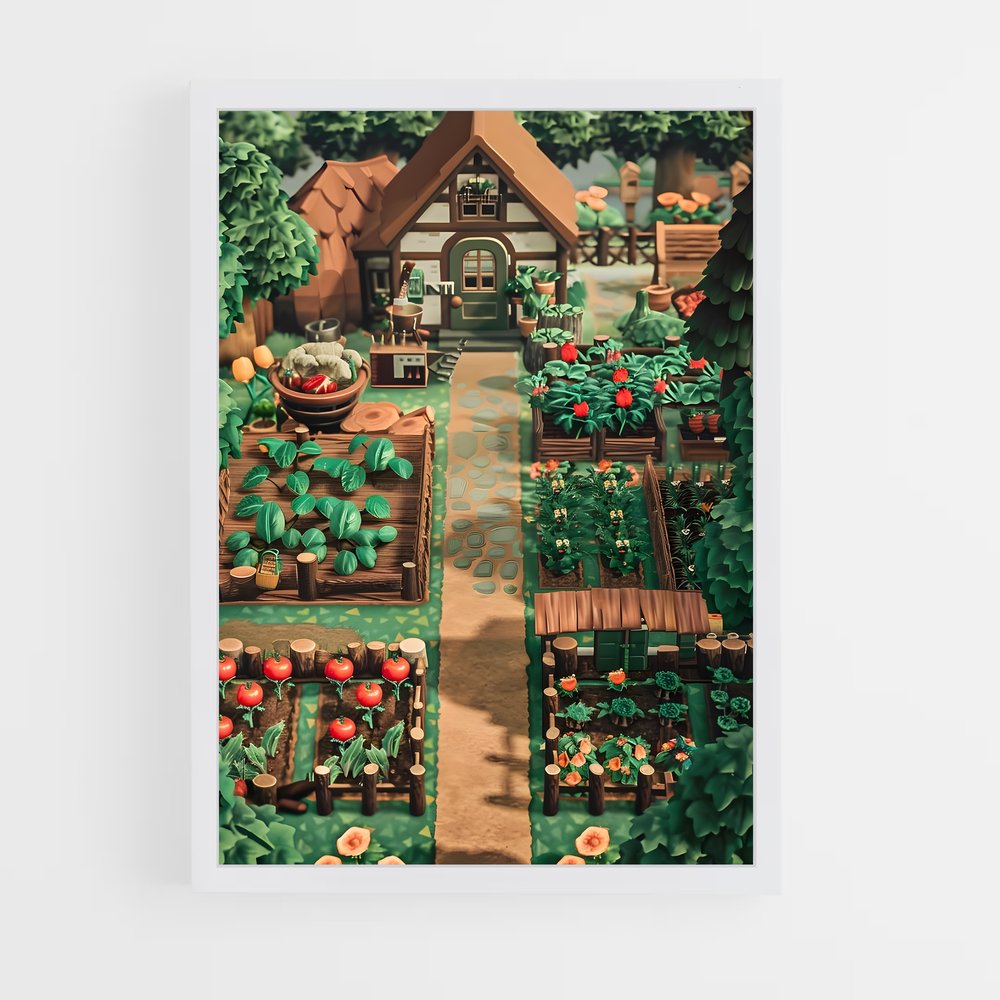 Poster Le Jardin de l'Amitié – affiche Animal Crossing (vue 3)